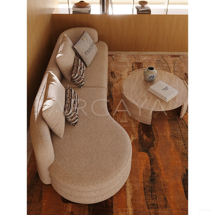 Thick Cut Sandwich Linen Sofa - scene