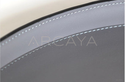 Leather Round Entryway Key Tray - scene