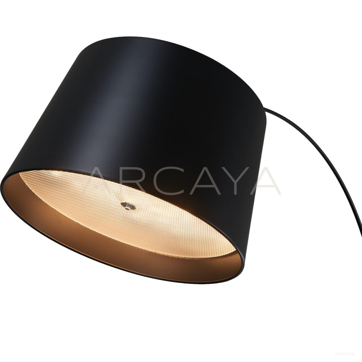 Extra Long Black Arc Floor Lamp 60031 in detail