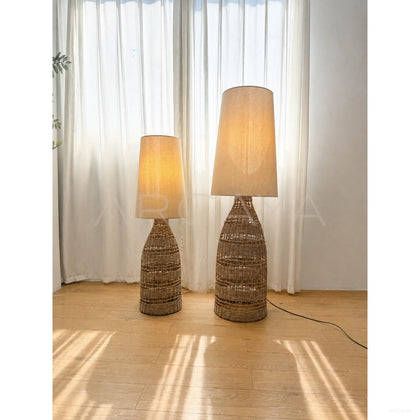 Natural Rattan Floor Lamp - scene