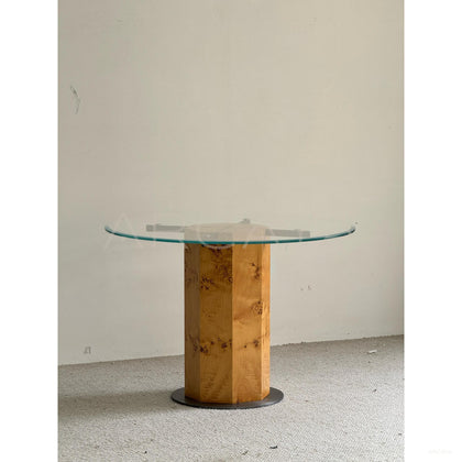 Burl Veneer Mid Century Coffee Table - scene
