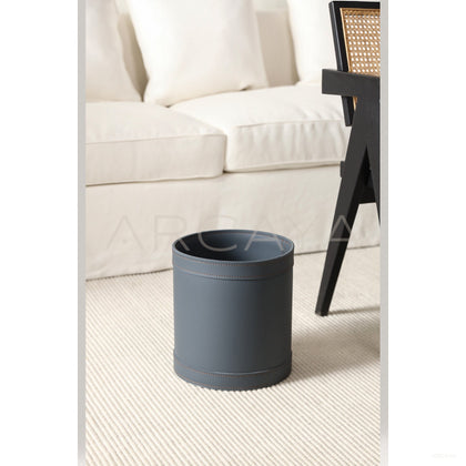Leather Storage Bucket Laundry Bin - scene