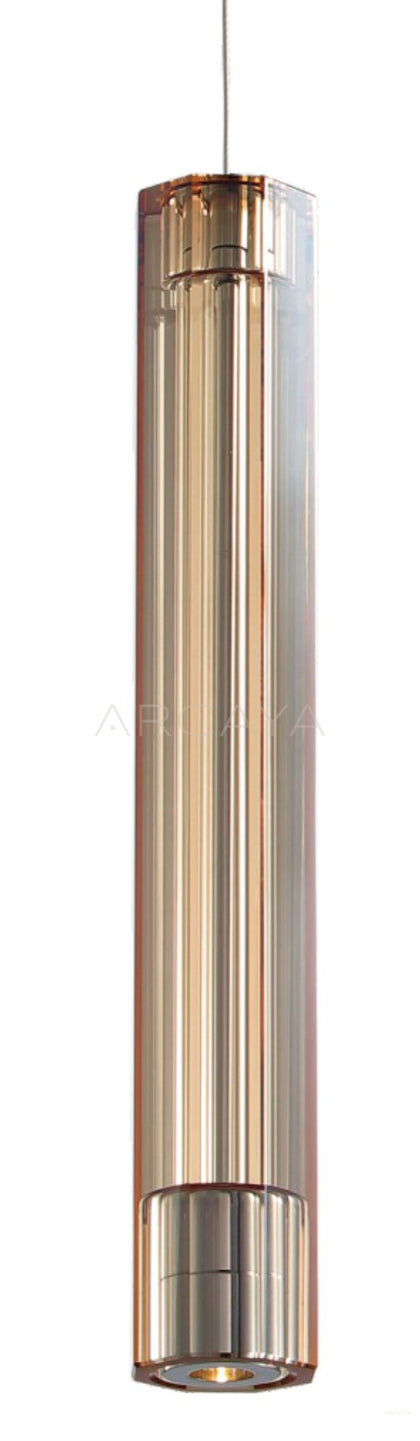 Hexagonal Glass Tube Pendant Light 97173 - detail