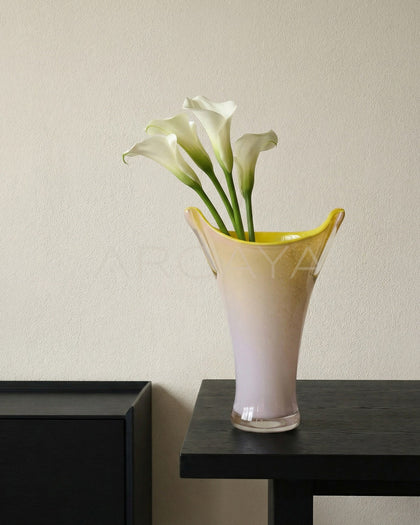 Mid Century Gradient Glazed Glass Vase - scene