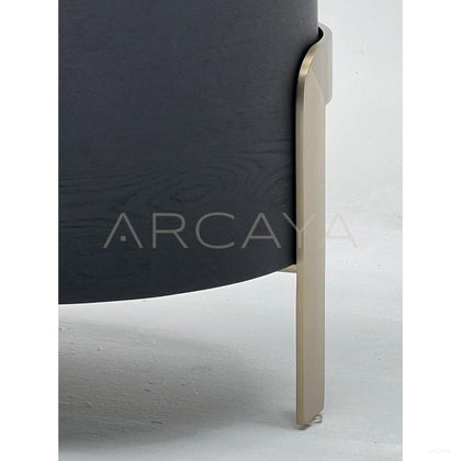 Curved Black Wood Sideboard - scene