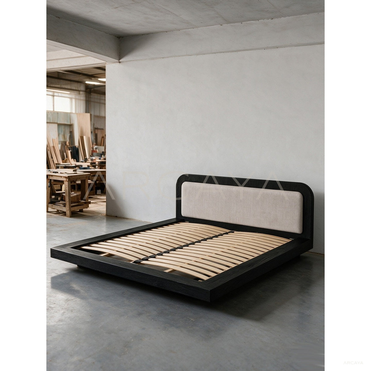 Iva Wabi Sabi Solid Wood Bed in detail