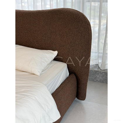 Curved Cotton Linen Bed Large - scene