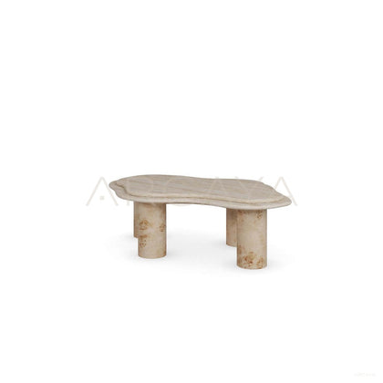 Aston Shiqi Geometric Stone Coffee Table - scene
