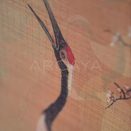 Double Crane Double Sided Table Screen - detail