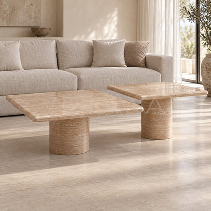 Yuexin Travertine Coffee Table - main