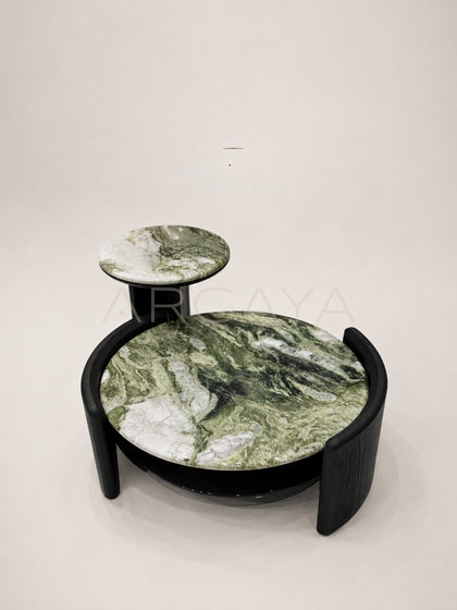 Daze Snow Mountain Jade Stone Coffee Table - scene