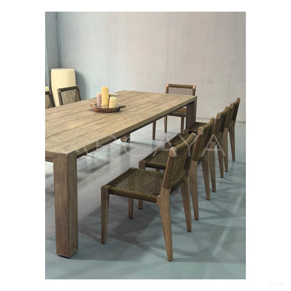 Outdoor Solid Wood Dining Table - scene