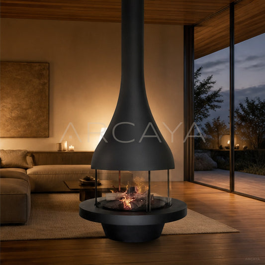 Violet Hanging Fireplace - main