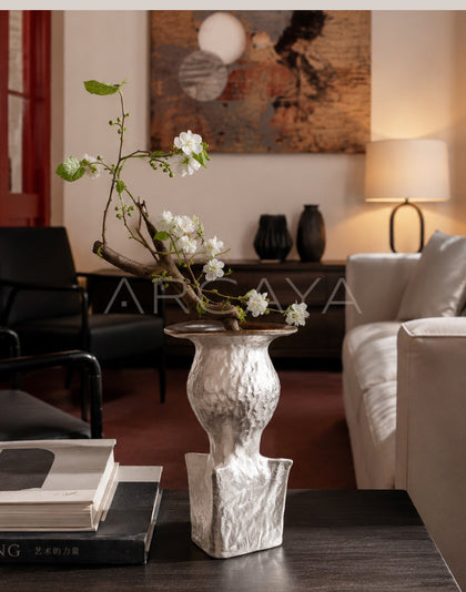Dadan Silver Glaze Vase Living Room - scene