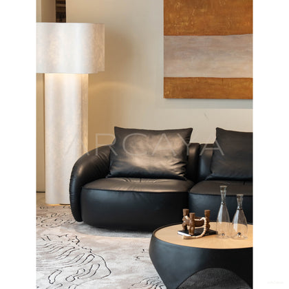 Obsidian Leather Sofa - scene