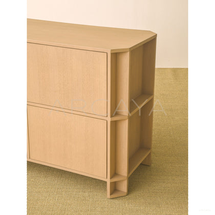 Italian Minimalist Oak Sideboard - scene