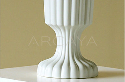 French Mid Century Matte Tall Stem Vase - scene