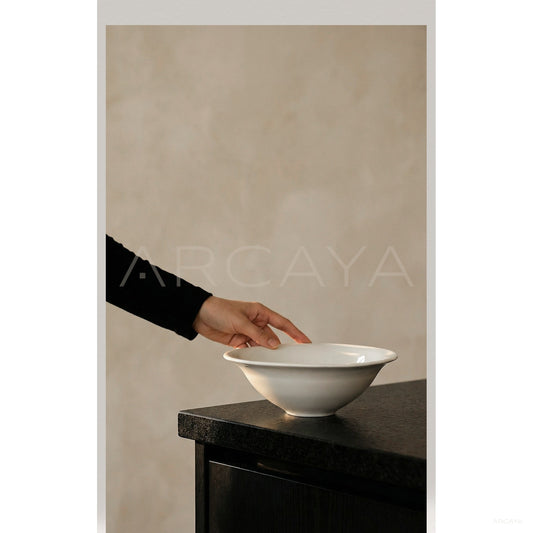 Sunxun Collab White Porcelain Conical Bowl Plate - scene