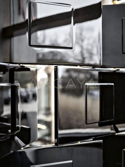 Lacquer Brick Art Folding Screen - scene