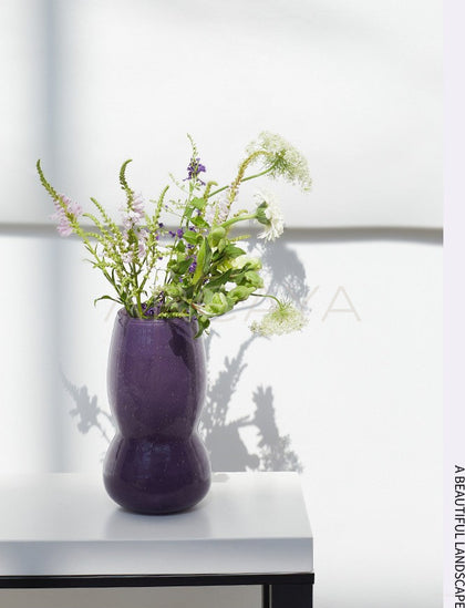 Mid Century Gourd Glass Vase - scene