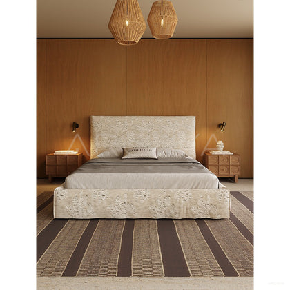High Headboard Linen Bed - scene
