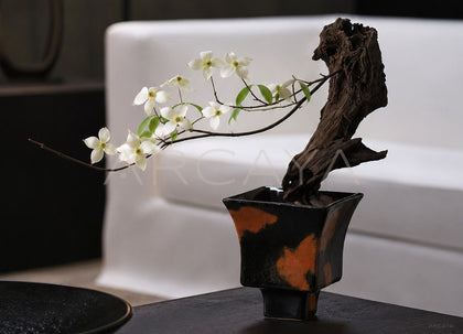 Kiln Glaze Splash Color Ceramic Vase - scene