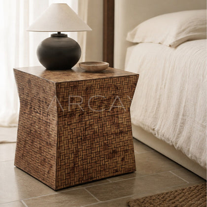 Handwoven Square Side Table - main