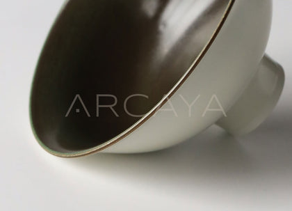 Vintage Handmade Footed Dessert Bowl - scene