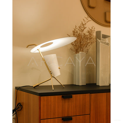 Teak Top Hat Lighted Chest Of Drawers - scene