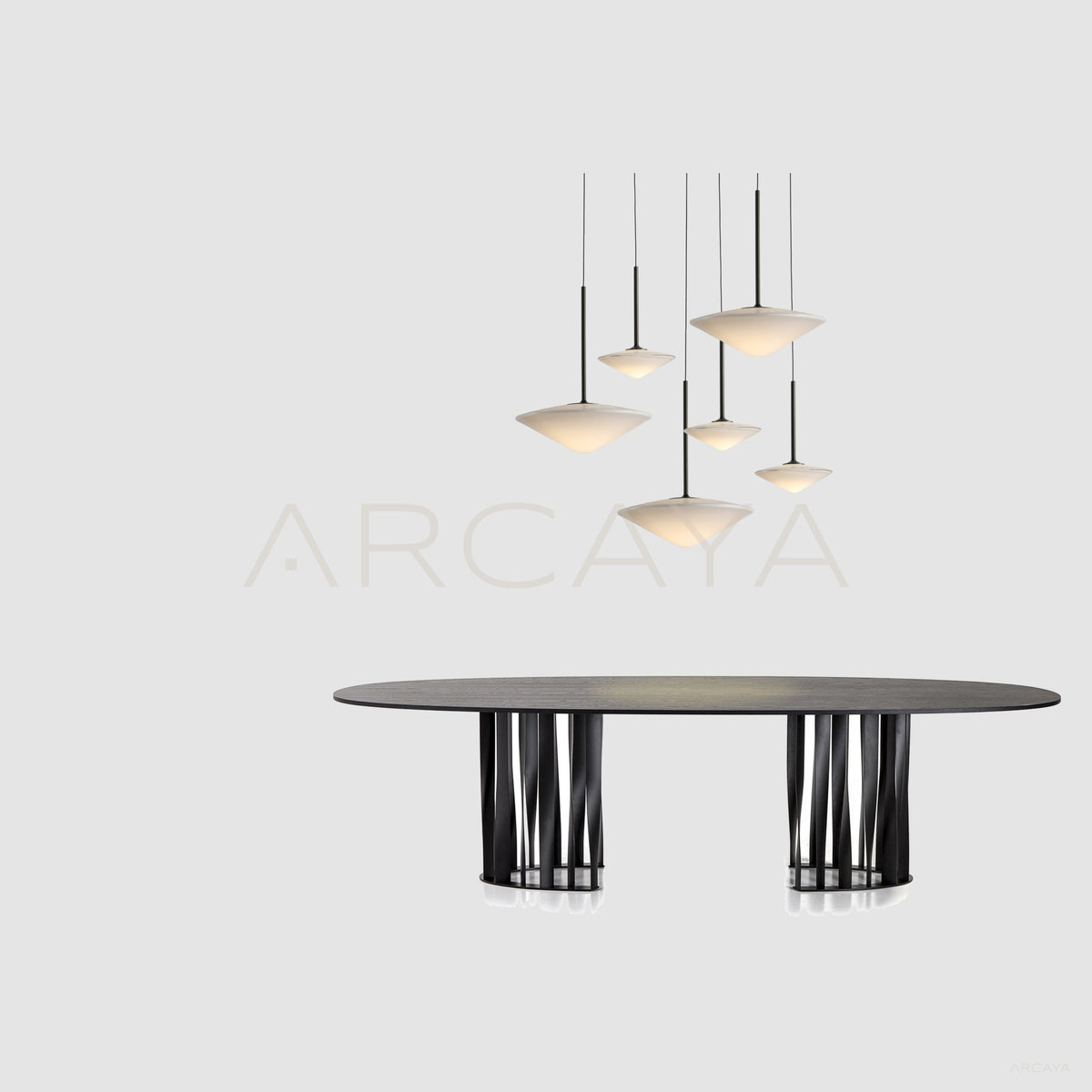 Shallow Cone Glass Pendant Light 80583 in detail