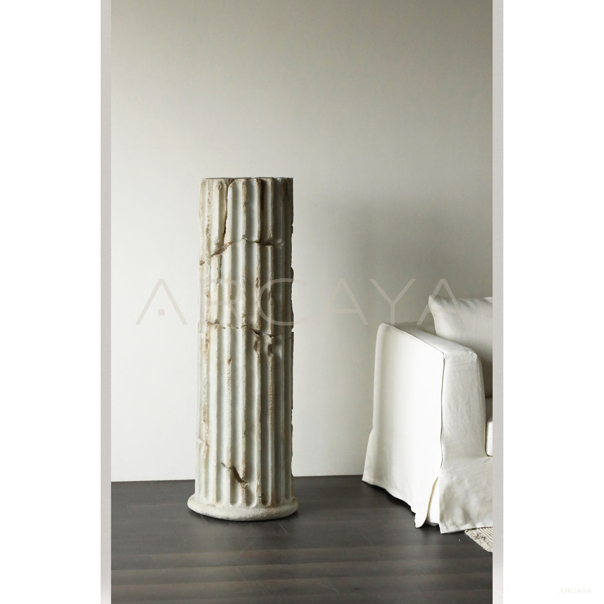 Vintage Roman Column Sculpture Pedestal in detail