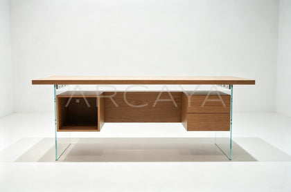 Modernist Glass Desk - scene