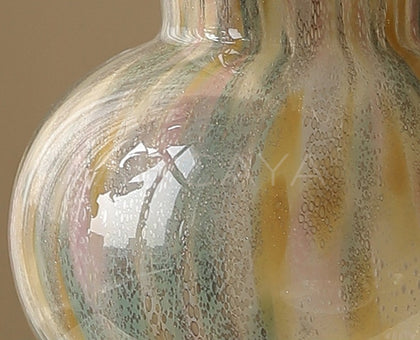 Mid Century Tall Glass Peony Vase - scene