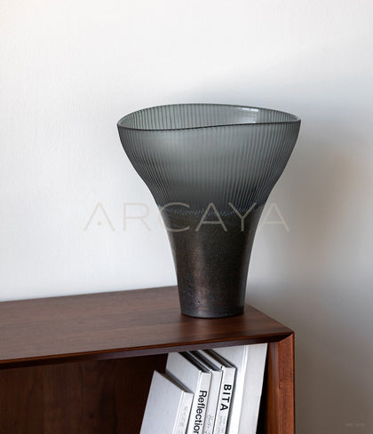 Vintage Flared Glass Vase - scene