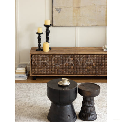 Coco Coconut Shell Reclaimed Wood Cabinet - scene