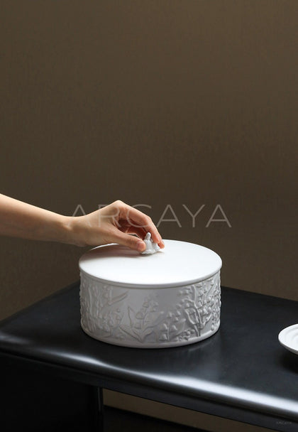 Lily Of The Valley Ceramic Jewelry Box - scene