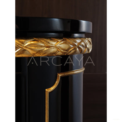 Makayla Black Gold Classical Vanity Table - scene