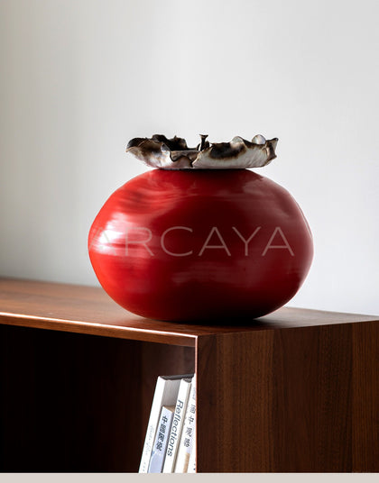 Vintage Handmade Ceramic Vase Living Room - scene