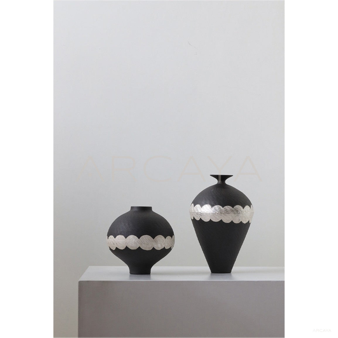 Silver Glaze Jingdezhen Designer Vase in detail