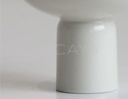 Handmade Footed Ceramic Sauce Dish - scene