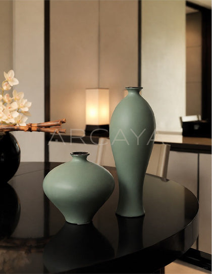 New Chinese Celadon Ceramic Vase - scene