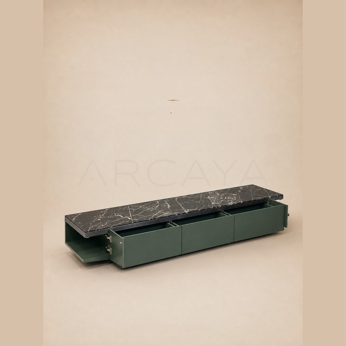 Daze San Giorgio Green Stone Tv Stand in detail