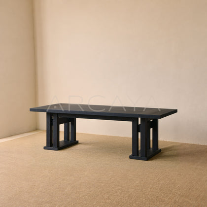 Quiet Matte Black Oak Dining Table - main