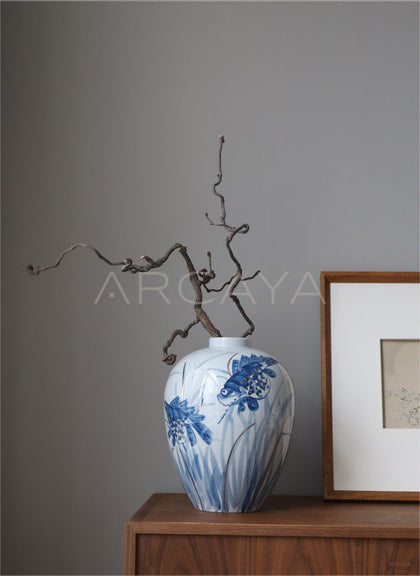 Blue White Porcelain Hydroponic Vase - scene