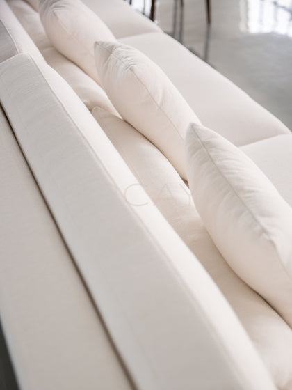 Minimalist Cream White Sofa - detail