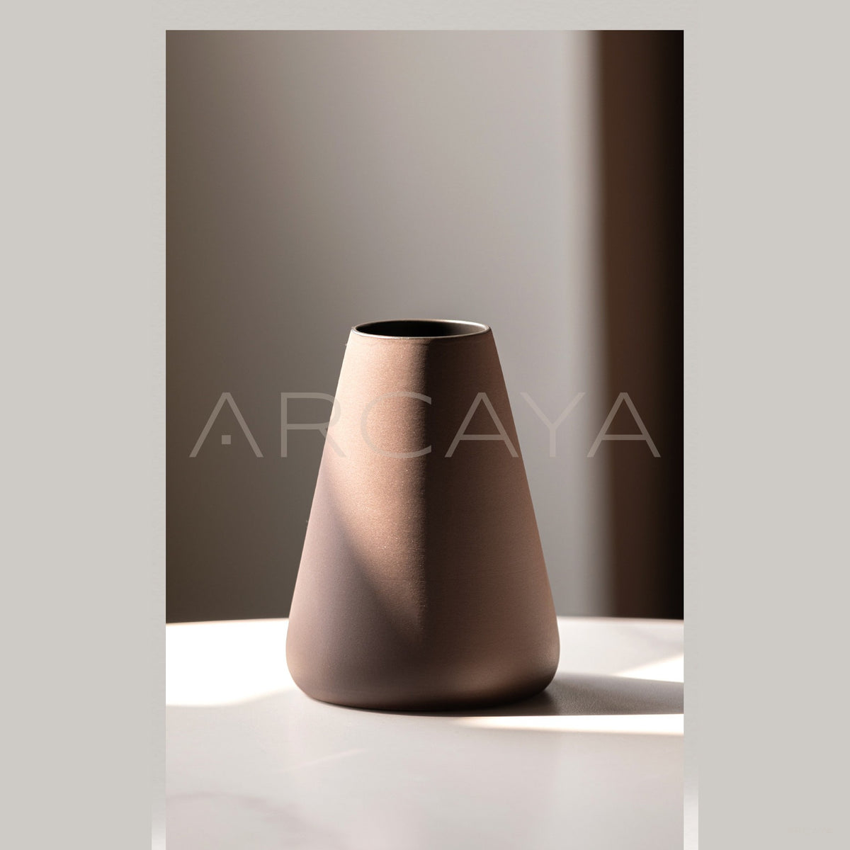 Morandi Cone Matte Ceramic Vase in detail
