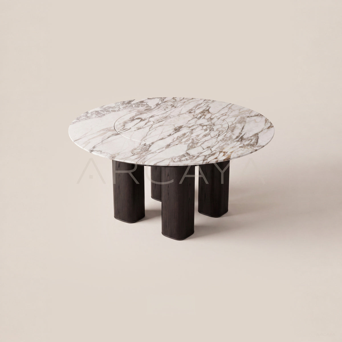 Natural Stone Four Column Round Table - main