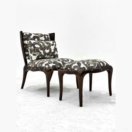 Solid Wood Lounge Chair - scene