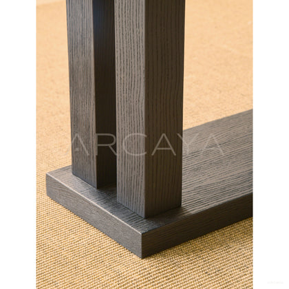Quiet Matte Black Oak Dining Table - scene