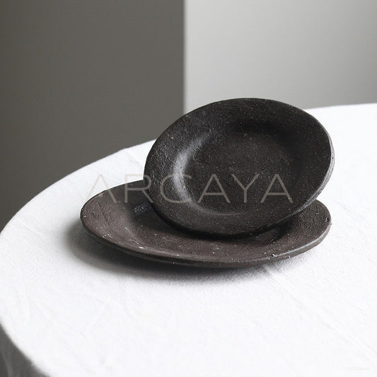 Amu Collab Vintage Stoneware Dessert Plate - main